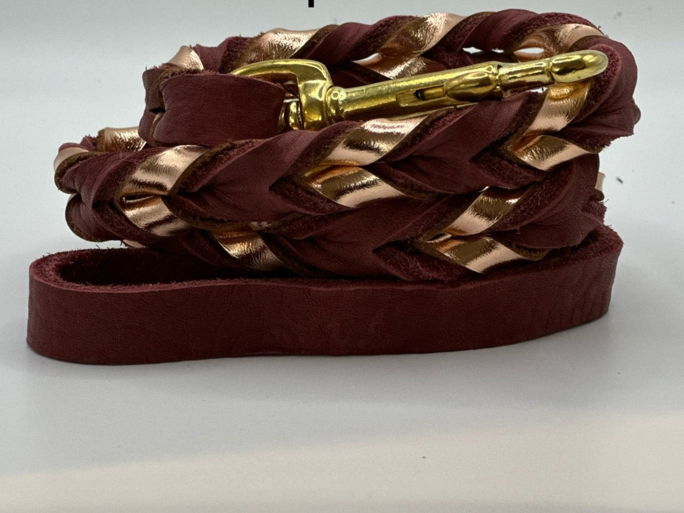1/2” Bullhide and metallic braided leather