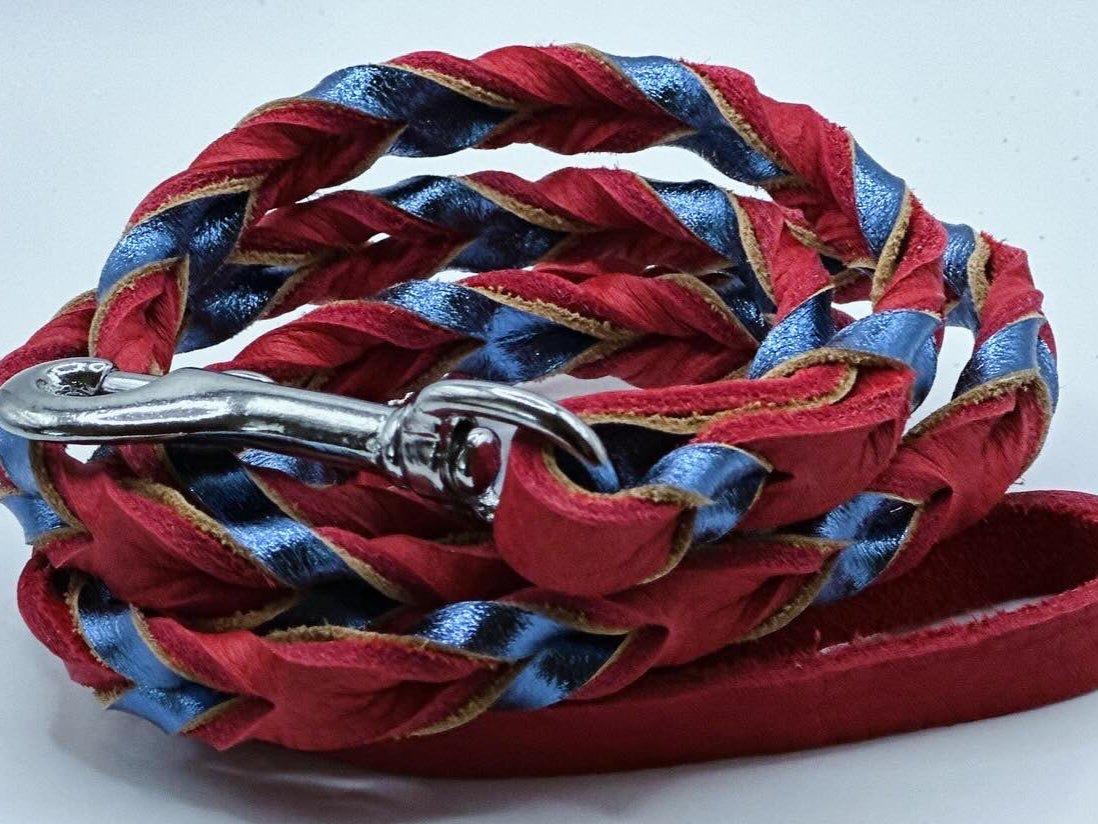 1/2” Bullhide and metallic braided leather