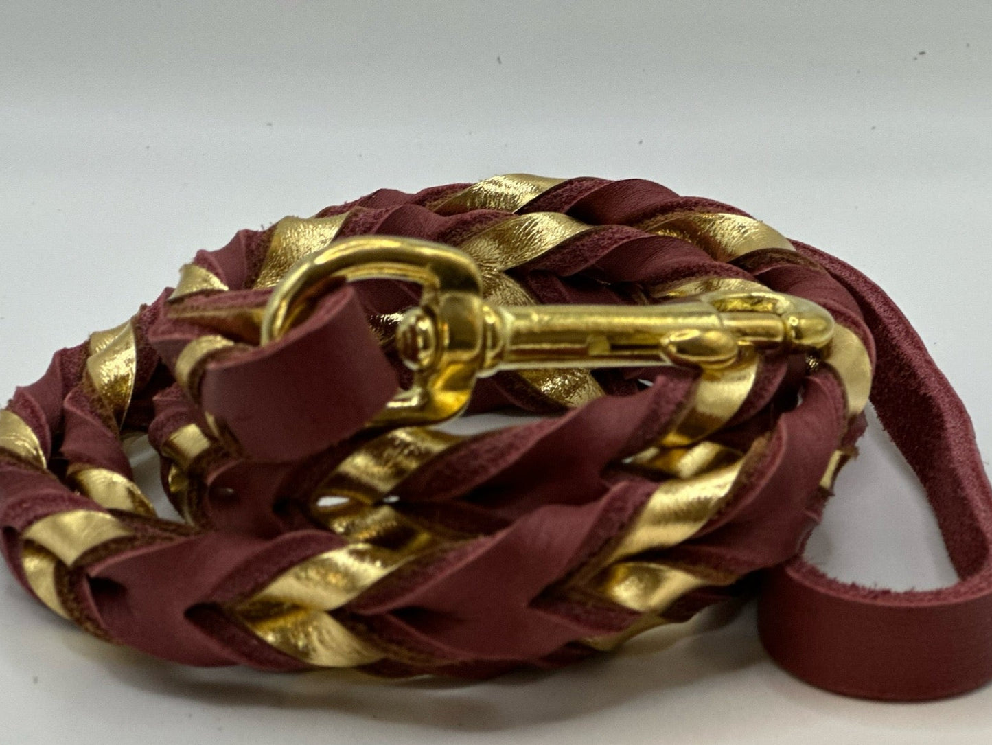 1/2” Bullhide and metallic braided leather