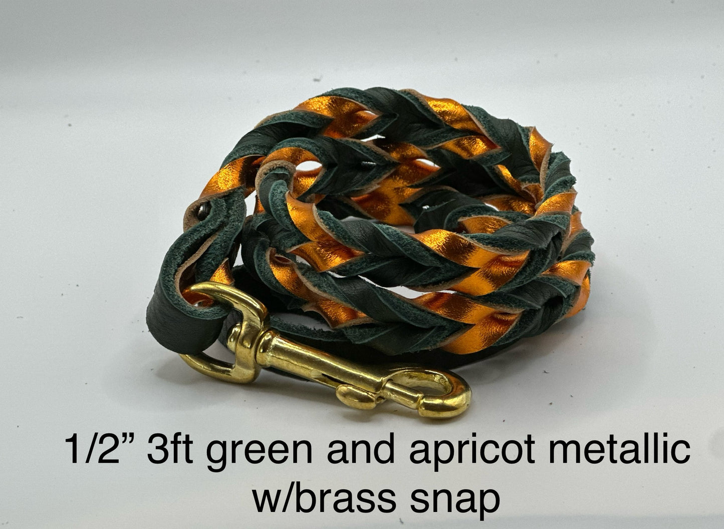 1/2” Bullhide and metallic braided leather