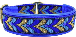 1" Blue and Gold Honoré Luxe Limited Slip Collar