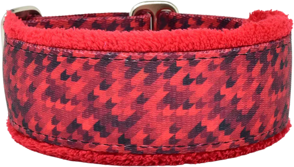 1.5" Scarlet Houndstooth Everyday Limited Slip Collar