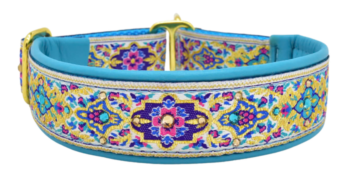 1" Turquoise Verona Luxe Limited Slip Collar