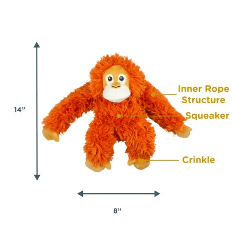 ORANGUTAN ROPE BODY DOG TOY Tall tails