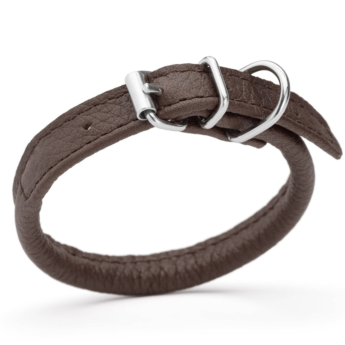 Soft Leather Collar Round: Lime Green / 6-8" / 1/4"
