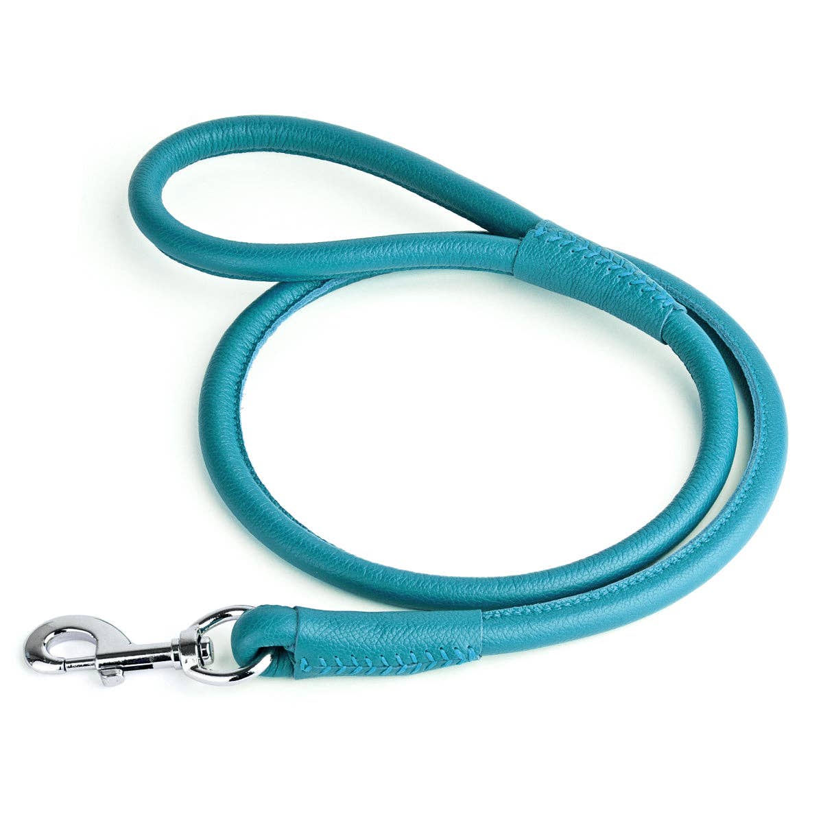 Soft Leather Round Lead: Royal Blue / 4' / 1/4"