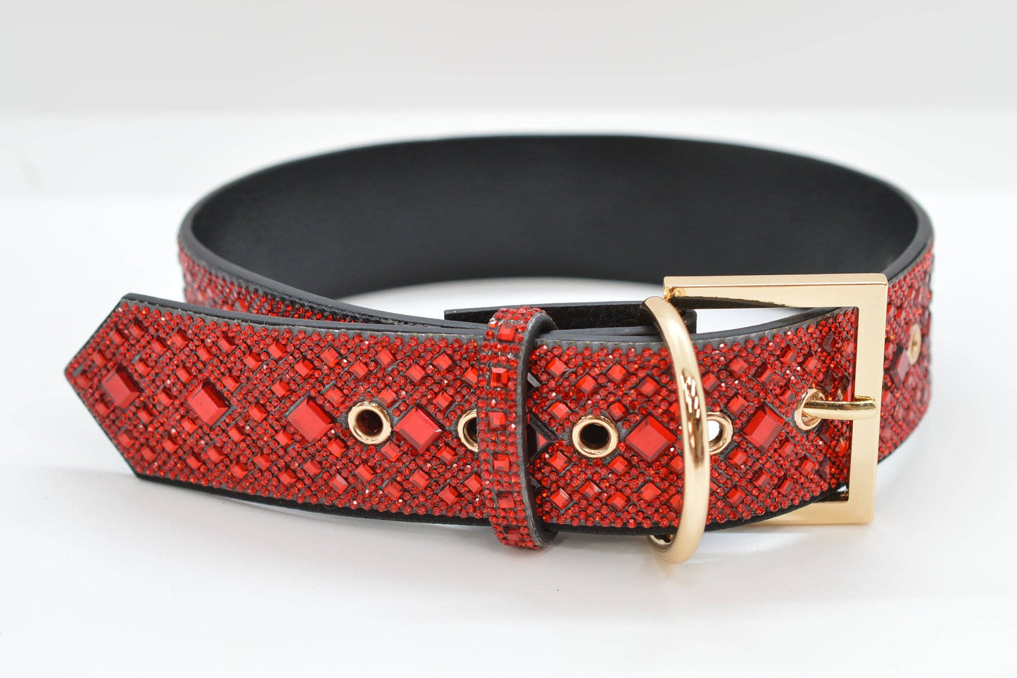 Red Rhinestone Dog Collar: X-Small