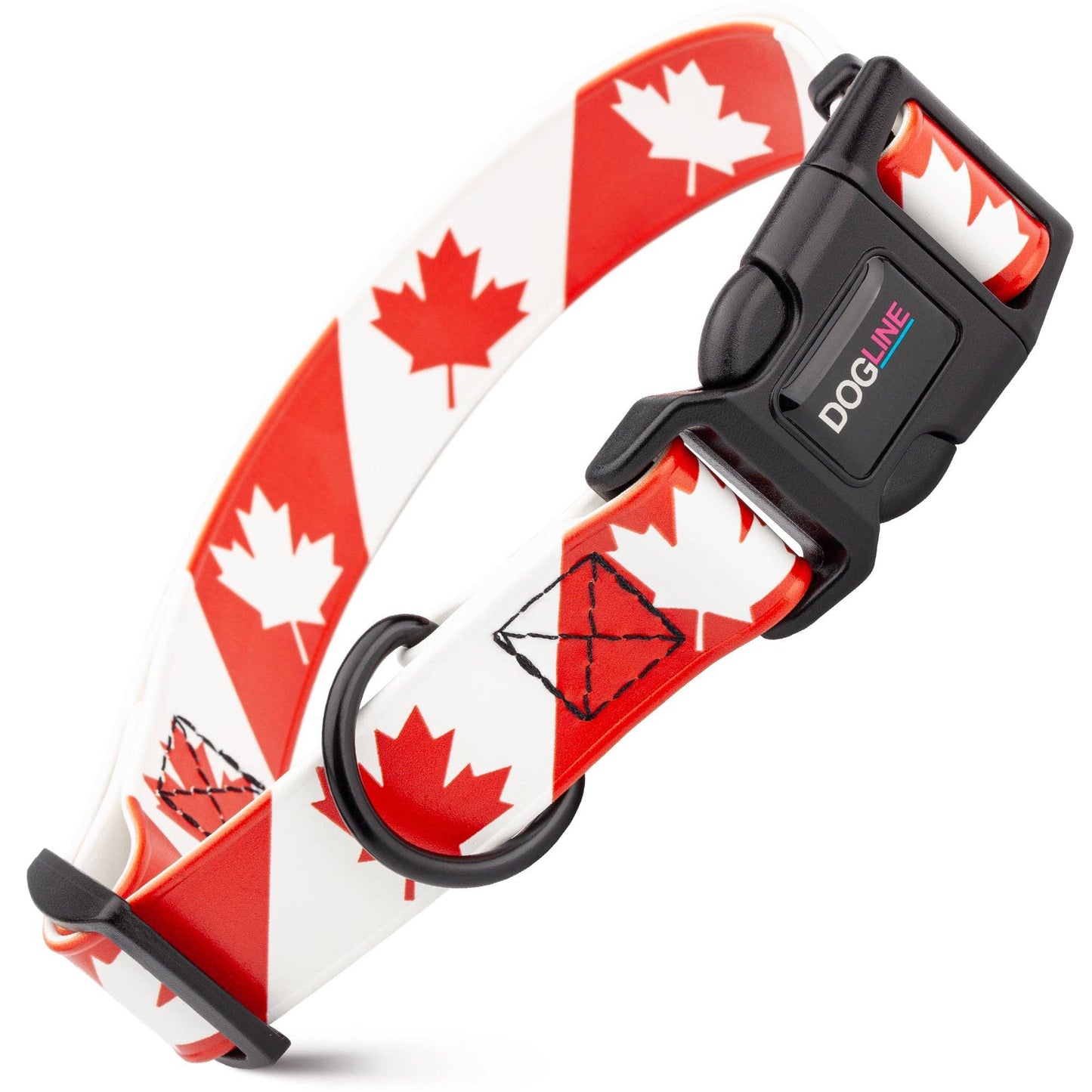 Dogline Biothane Printed Dog Collar with Quick Release Buckle: Sunflowers / 1"W by 15-23"L