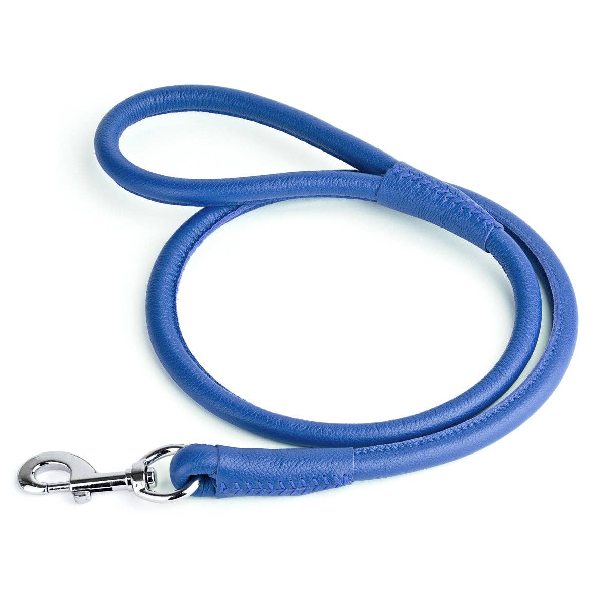 Soft Leather Round Lead: Black / 4' / 1/4"