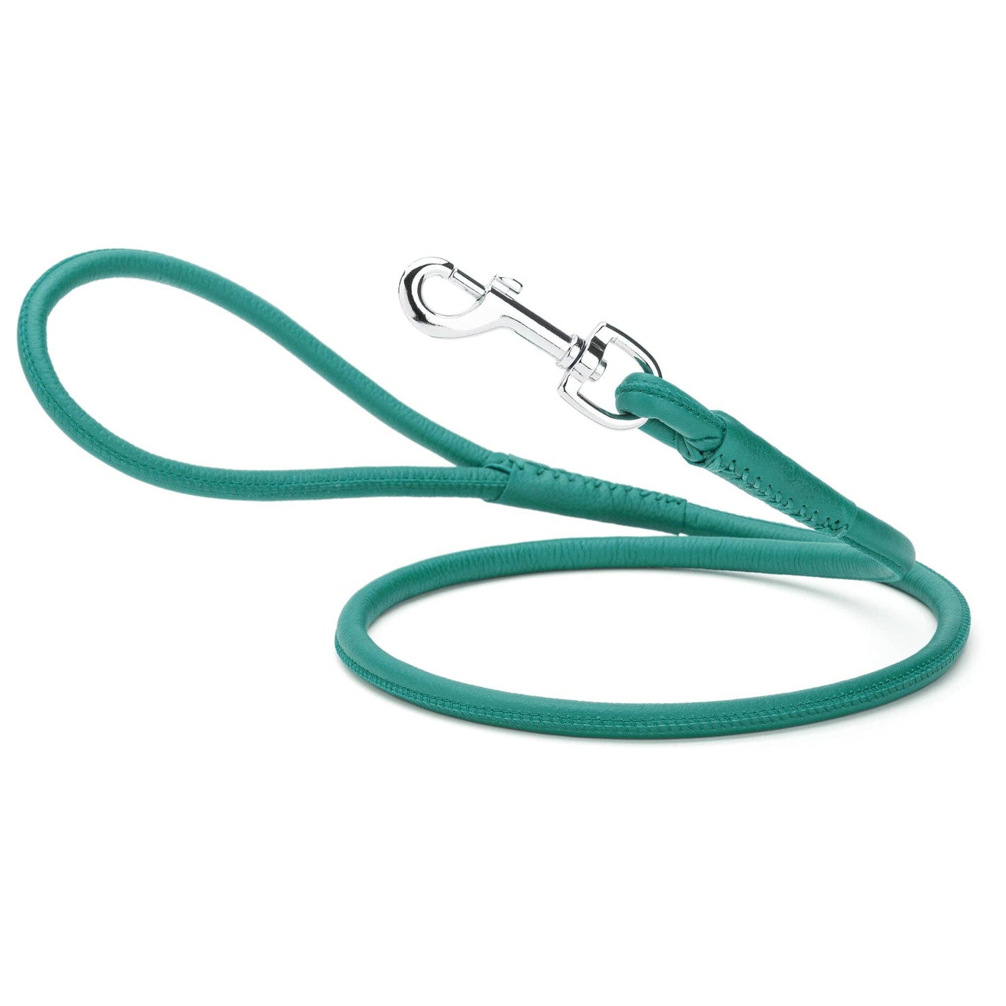 Soft Leather Round Lead: Black / 4' / 1/4"