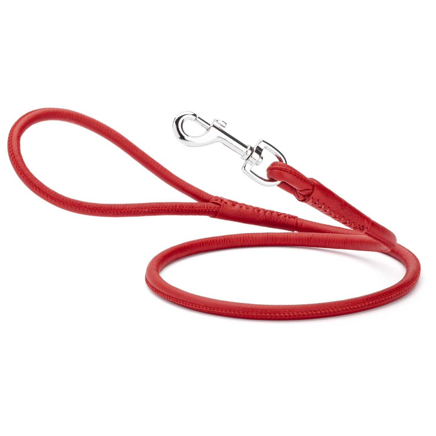 Soft Leather Round Lead: Royal Blue / 4' / 1/4"