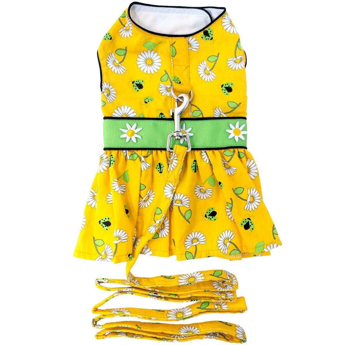 Ladybugs and Daisies Dog Dress w/ Matching Leash: Small