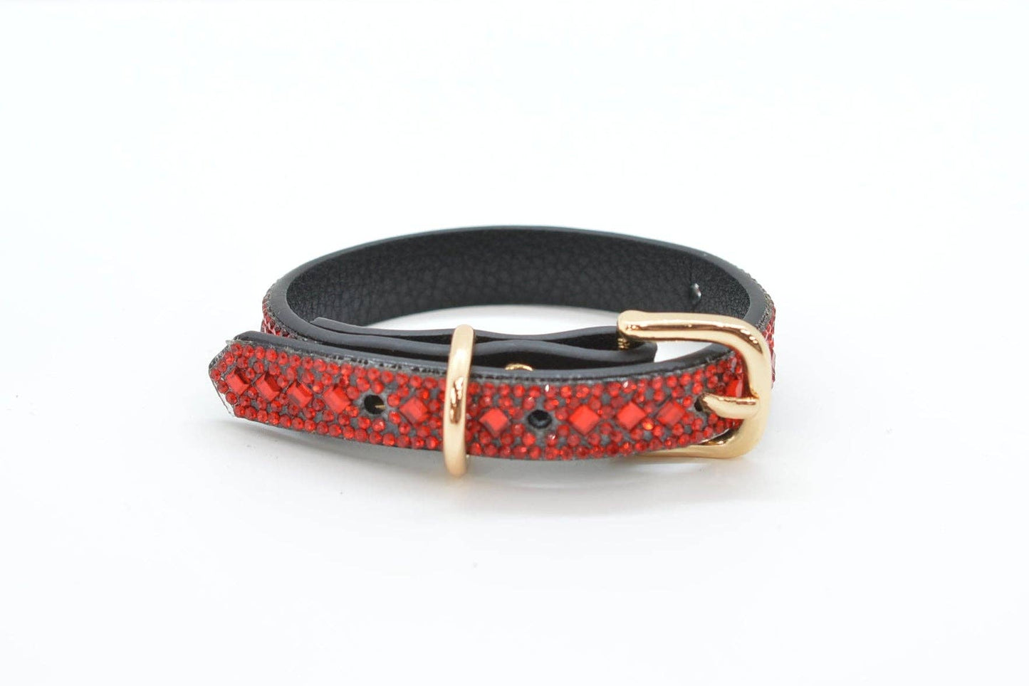 Red Rhinestone Dog Collar: Small