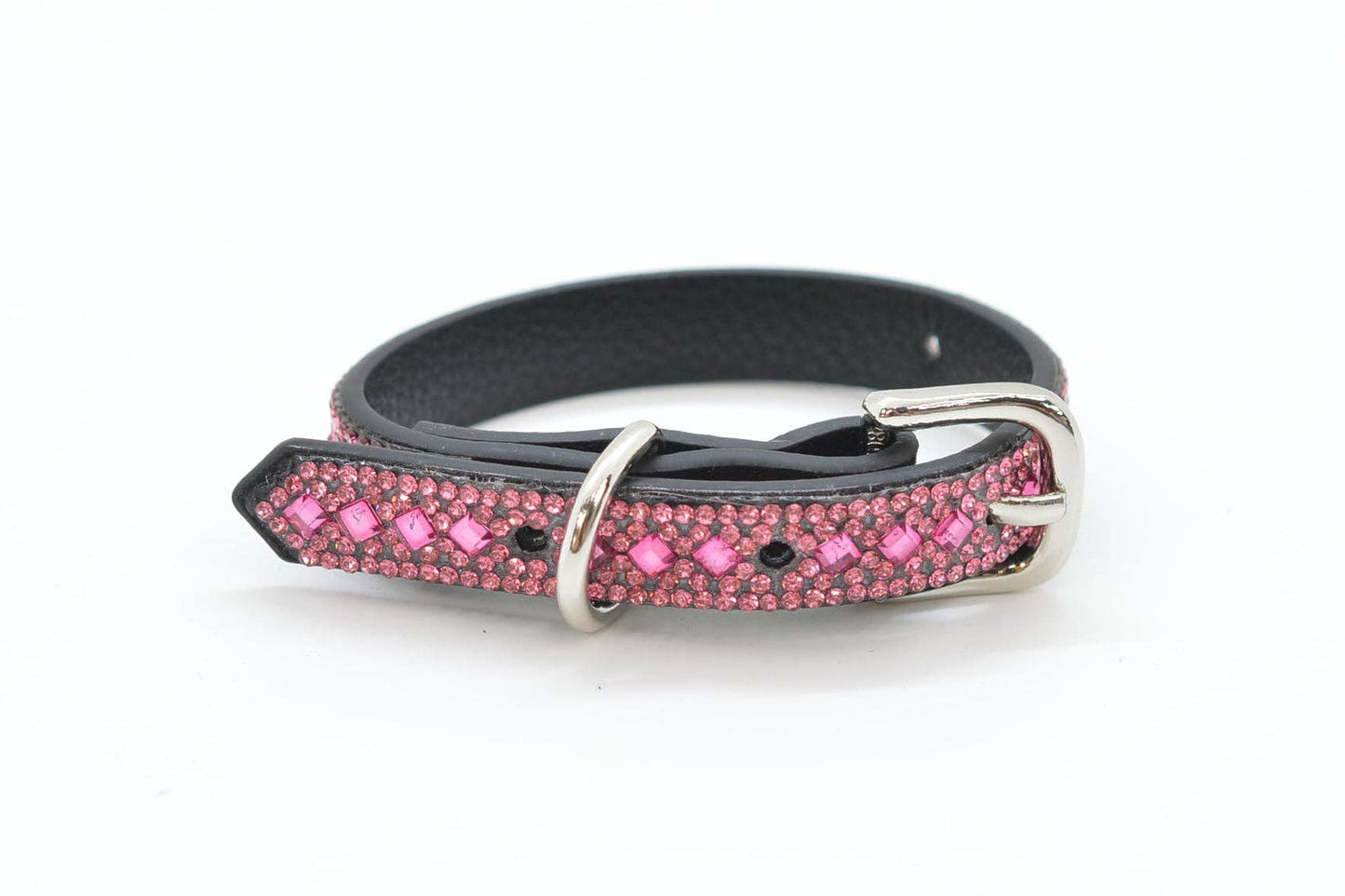 Pink Rhinestone Dog Collar: Small