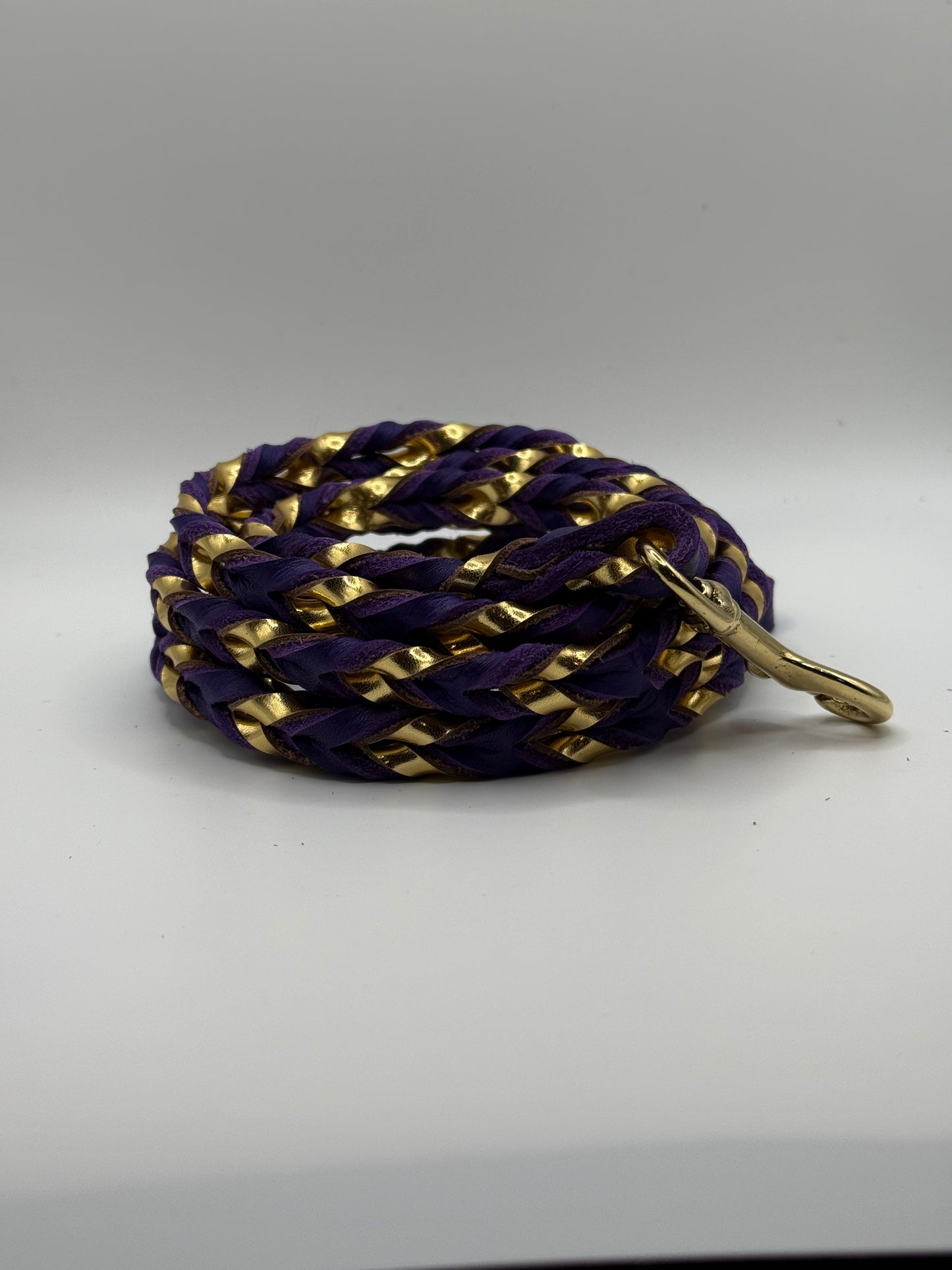 (Main street) Braided leather leash