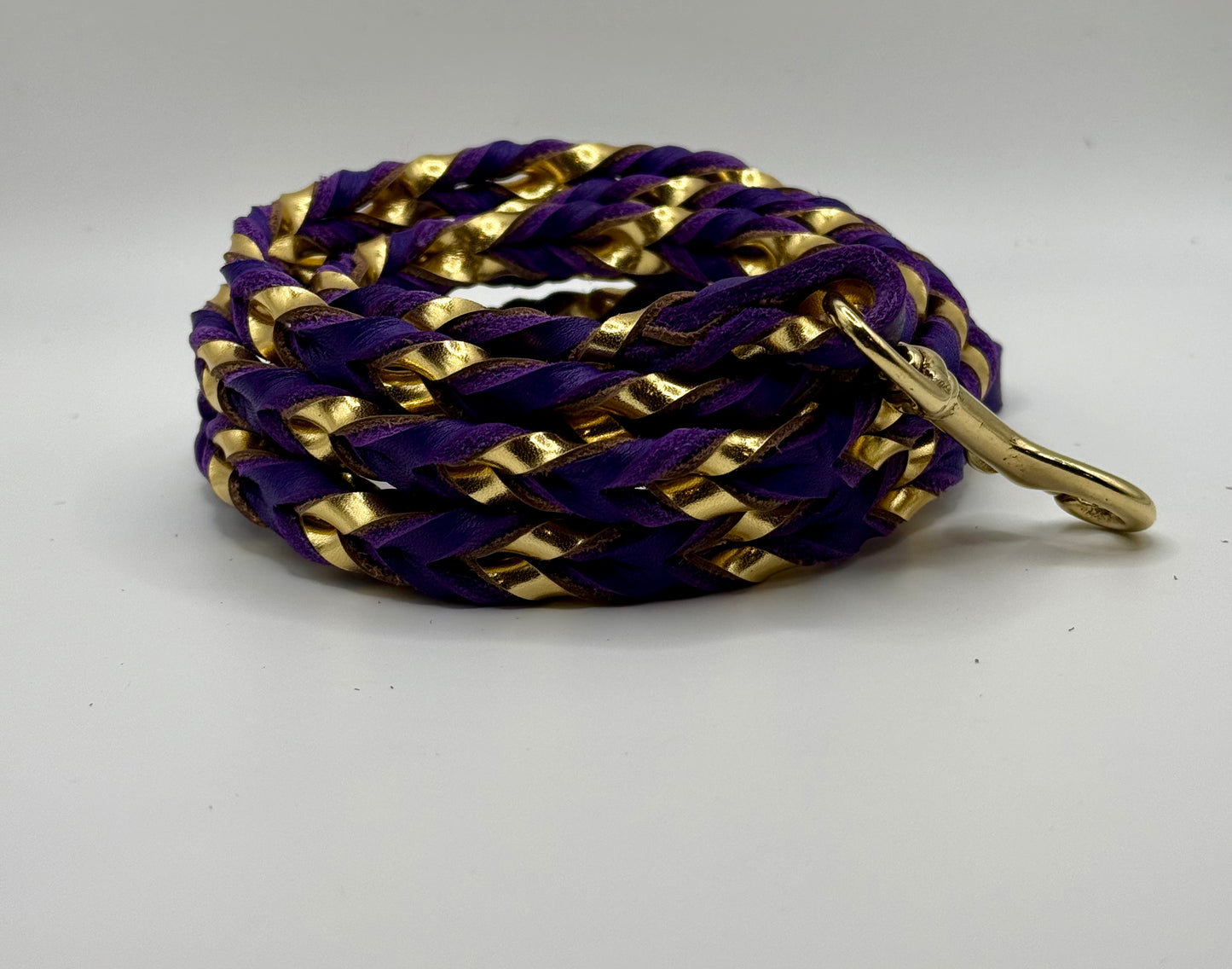 (Main street) Braided leather leash