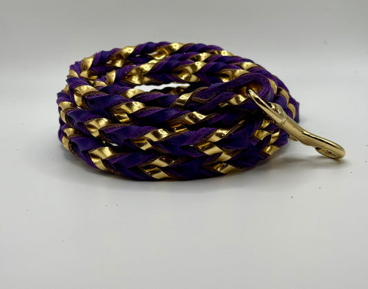 (Main street) Braided leather leash