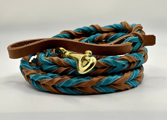 3/8” Bullhide braided leather leash