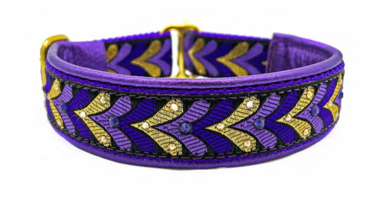 1" Purple & Gold Honoré Luxe Limited Slip Collar