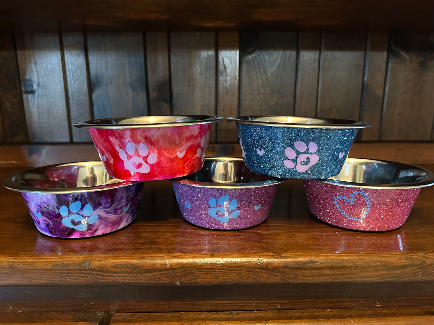 Main Street Epoxy dog bowl