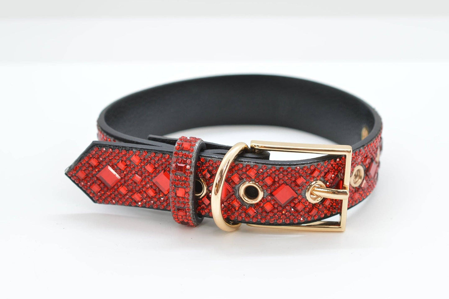 Red Rhinestone Dog Collar: X-Small