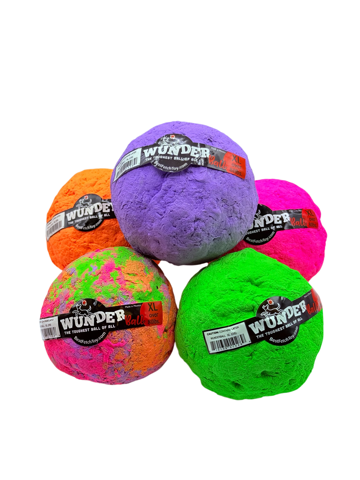 WUNDERball XL Dog Toy Refill – 12 Pack: Solids / X Large