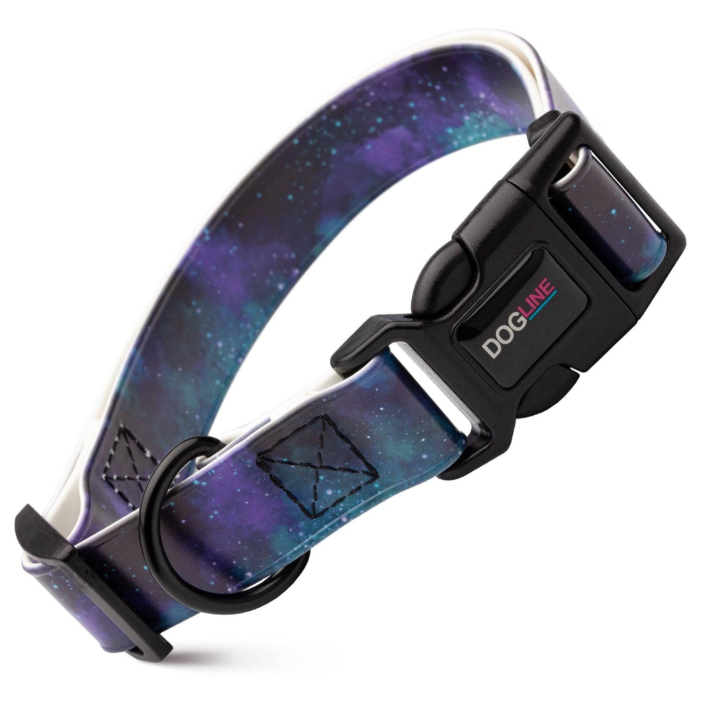 Dogline Biothane Printed Dog Collar with Quick Release Buckle: Bottoms Up / W 3/4"  L 12"-19"