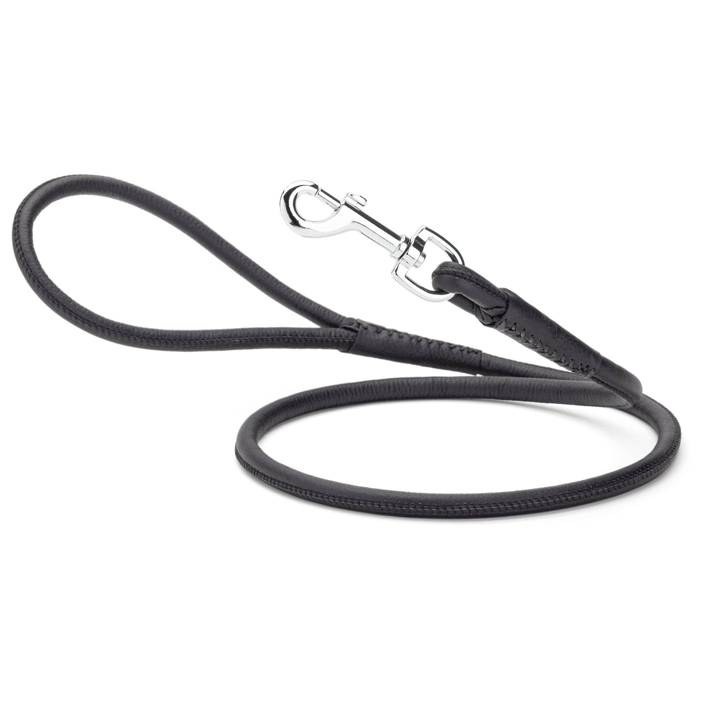 Soft Leather Round Lead: Royal Blue / 4' / 1/4"
