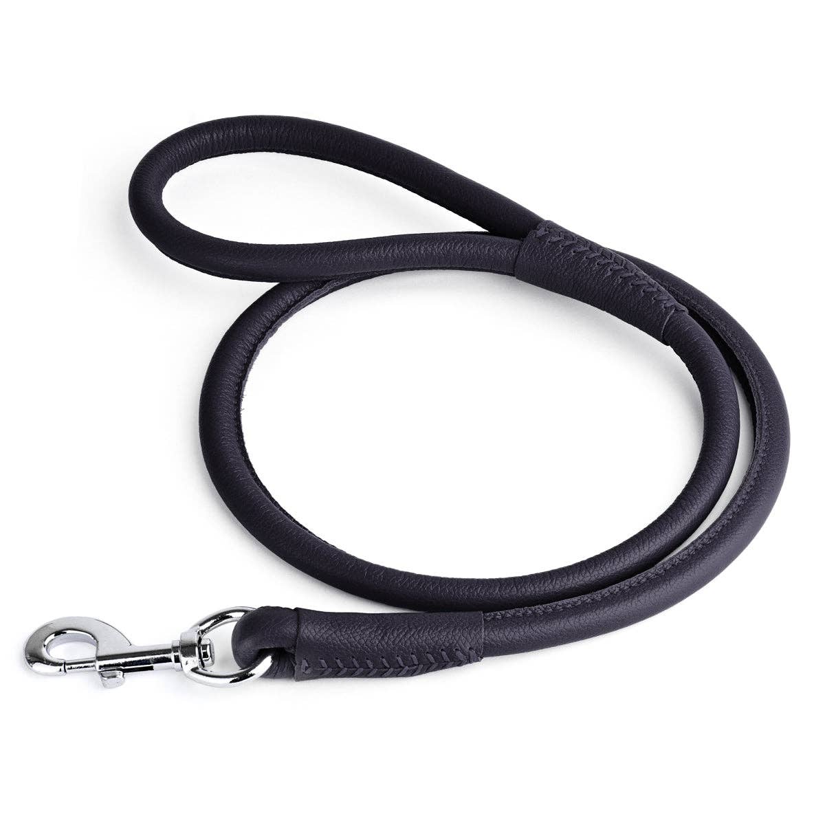 Soft Leather Round Lead: Purple / 4' / 1/4"