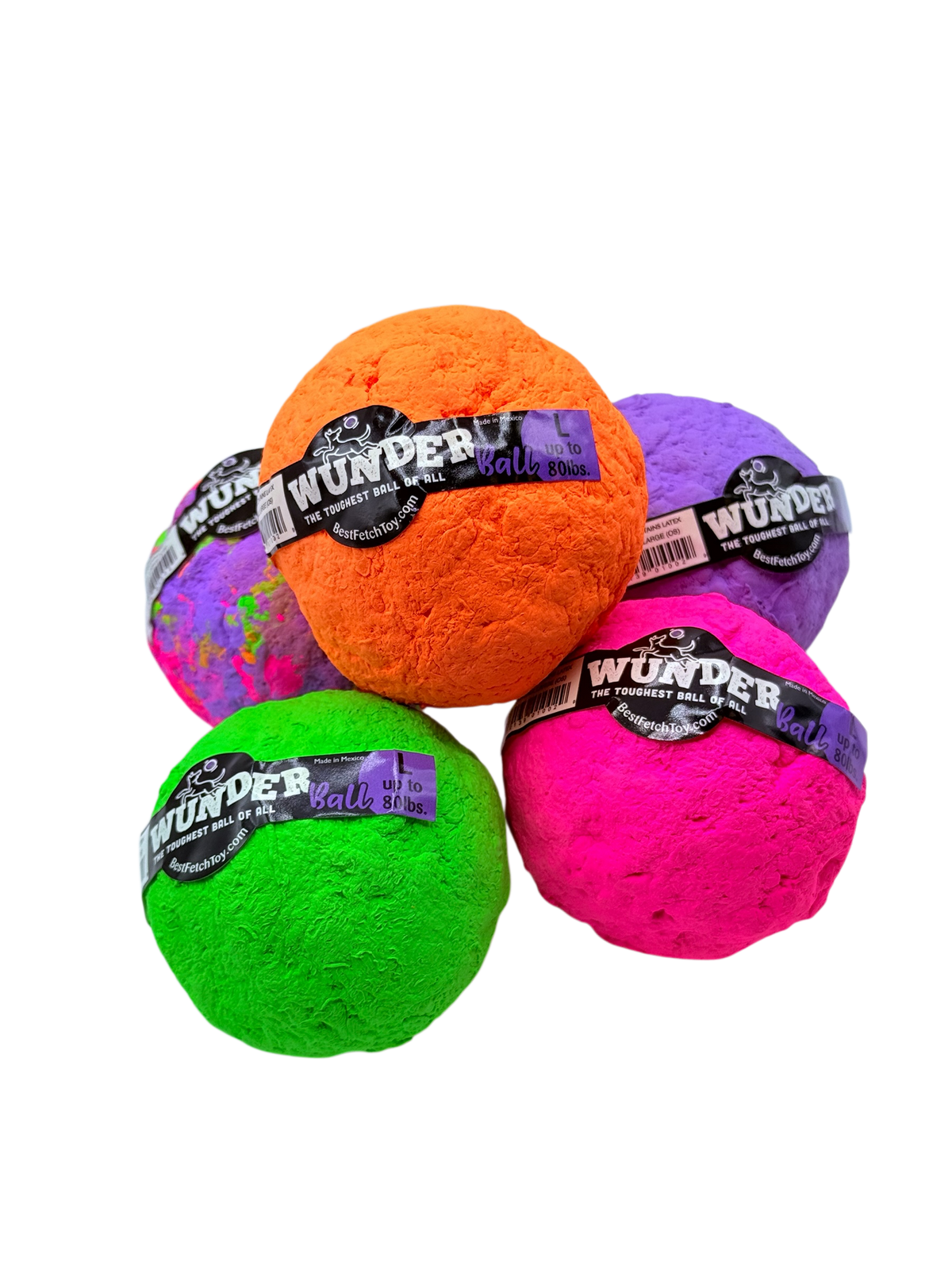 WUNDERball Large Dog Toy Refill – 12 Pack: Swirls