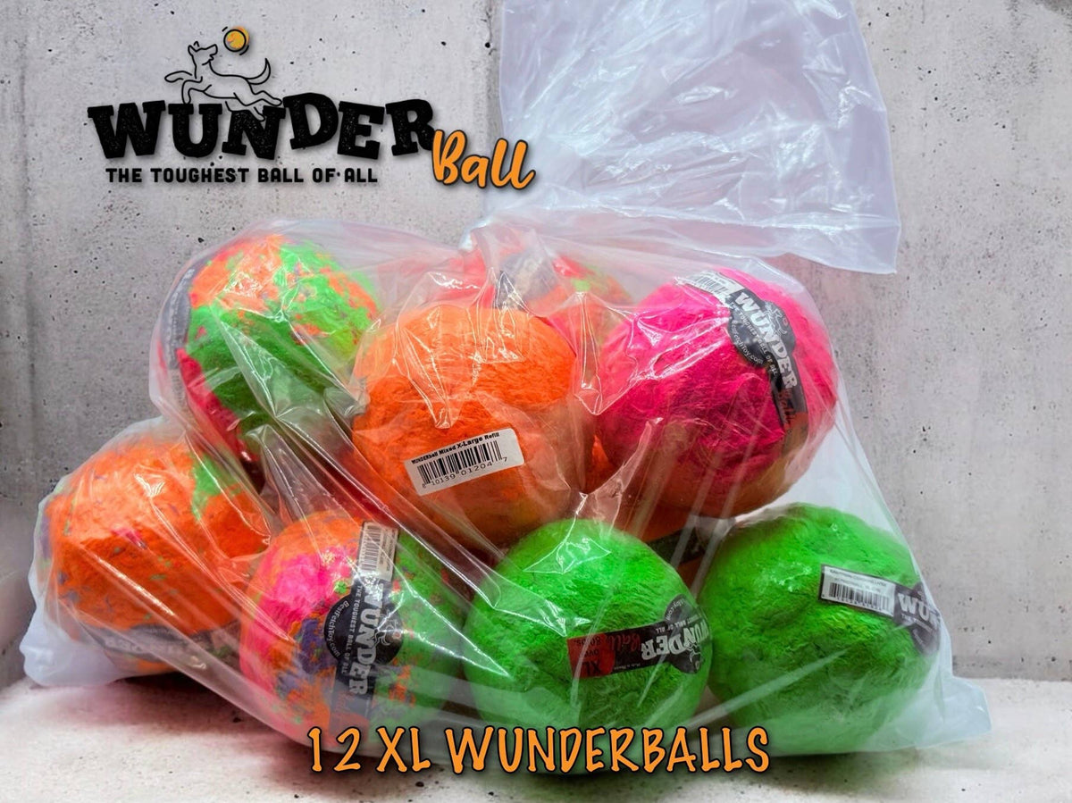 WUNDERball XL Dog Toy Refill – 12 Pack: Solids / X Large