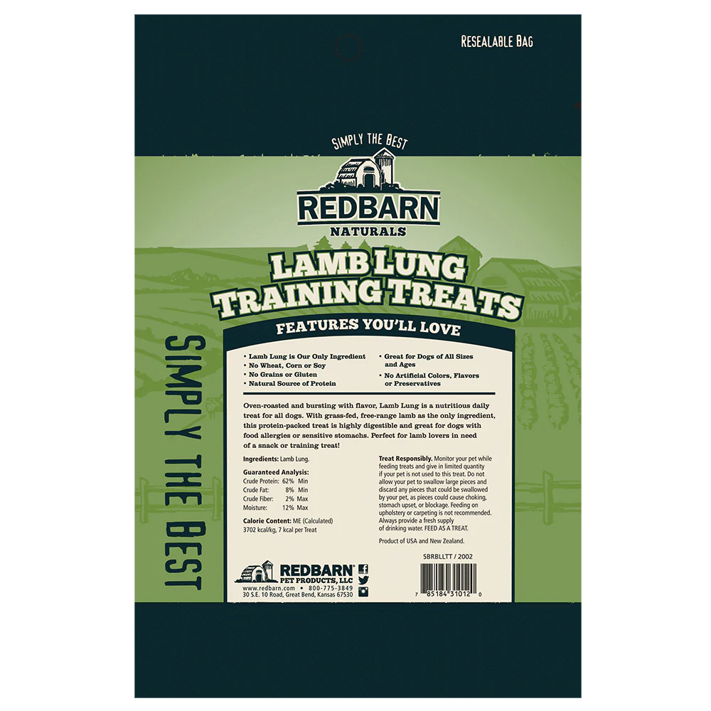 Lamb lung training treats
