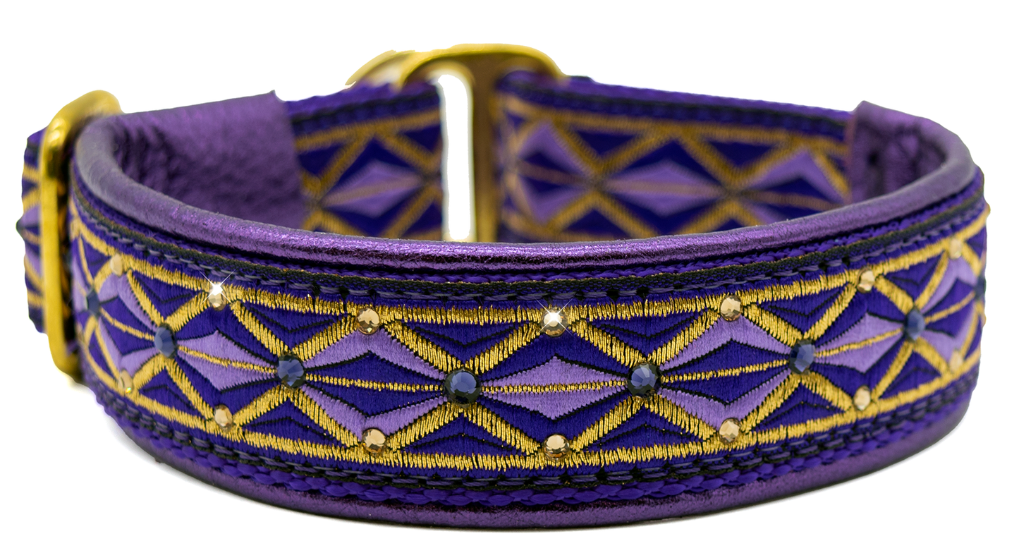 1" Purple Diamonds Luxe Limited Slip Collar