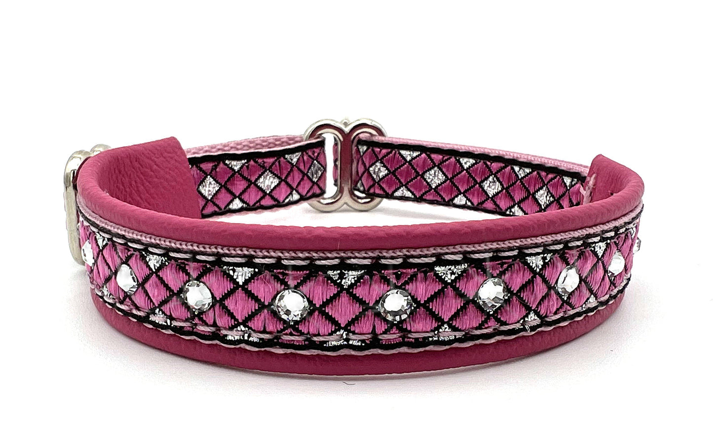 1/2" Pink Parquet Luxe Limited Slip Collar
